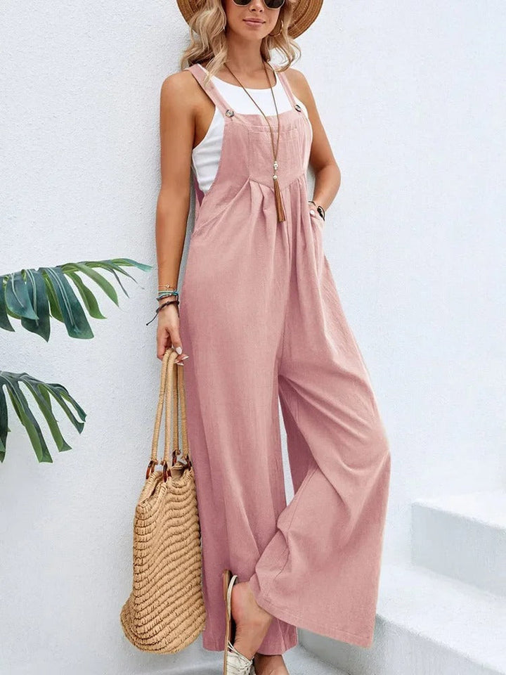 Allsidig kvinners baggy bib jumpsuit i klassisk farge, løs passform, perfekt for ulike anledninger.