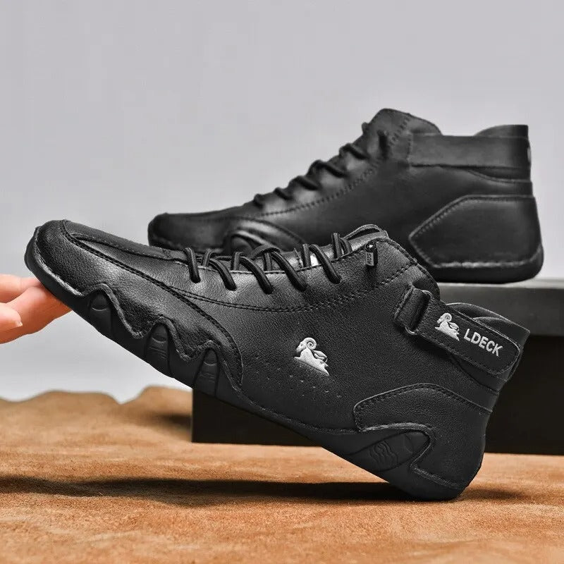 Stilige vanntette sneakers til menn, høy topp for ekstra komfort og støtte om vinteren.