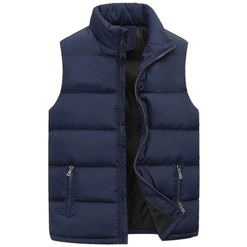 Menns vanntett vinter bodywarmer vest, stilfullt ytterplagg for herre.