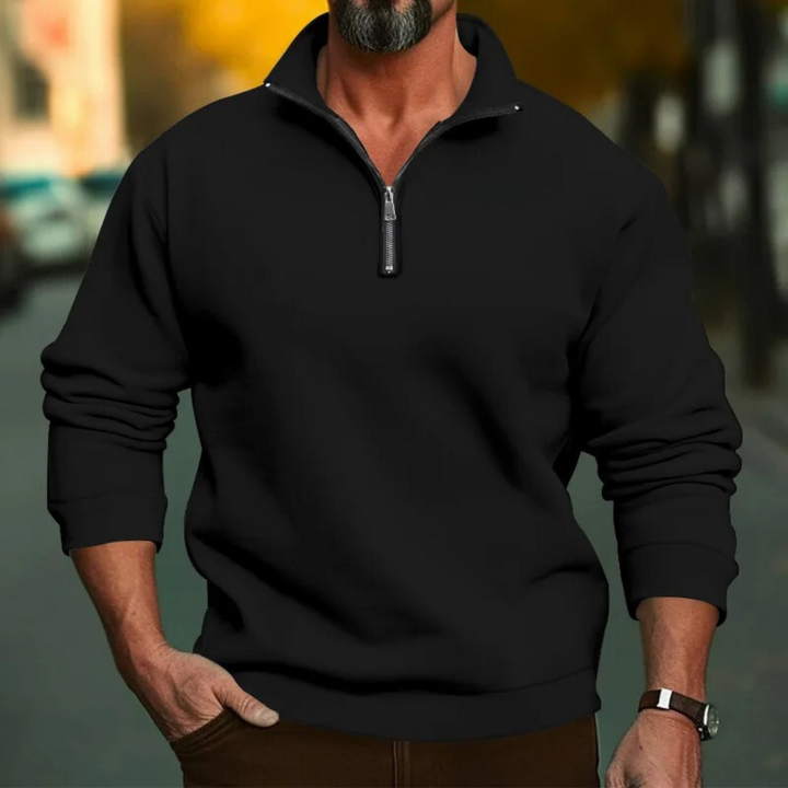Perfekt herregenser for hverdag og casual anledninger. Stilfull sweatshirt med halv glidelås.