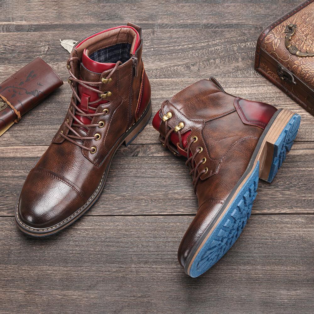 Detaljert bilde av en klassisk Oxford-støvel for menn, tidløs og allsidig stil.