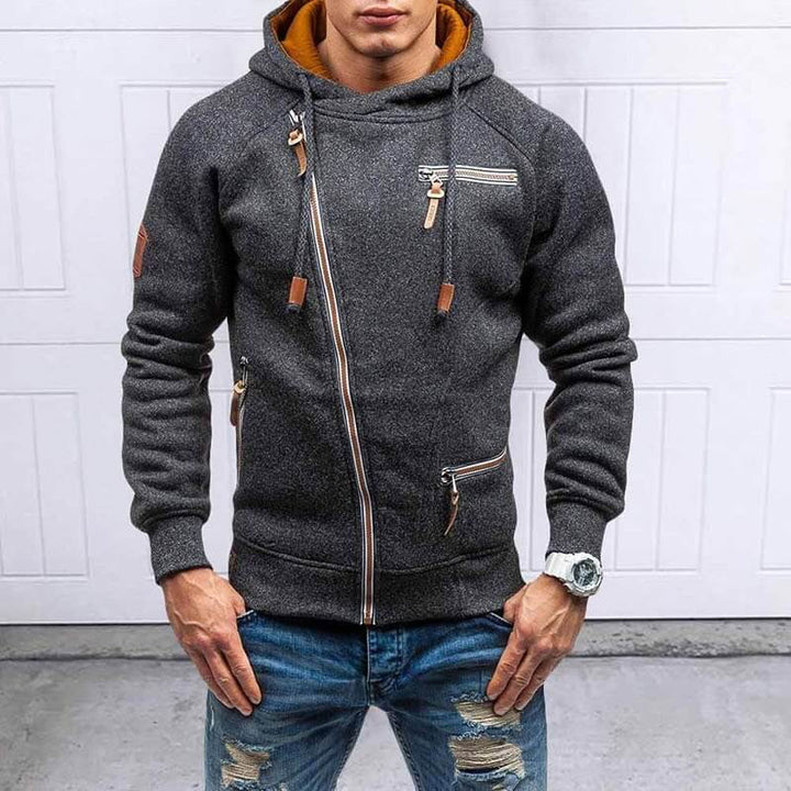 Moderne herre pullover i bomull, tilbyr varme og en avslappet passform.
