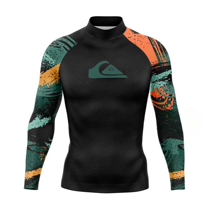 Hurtigtørkende langermet UV-beskyttende surfedress for menn, ideell for surfing og vannsport.
