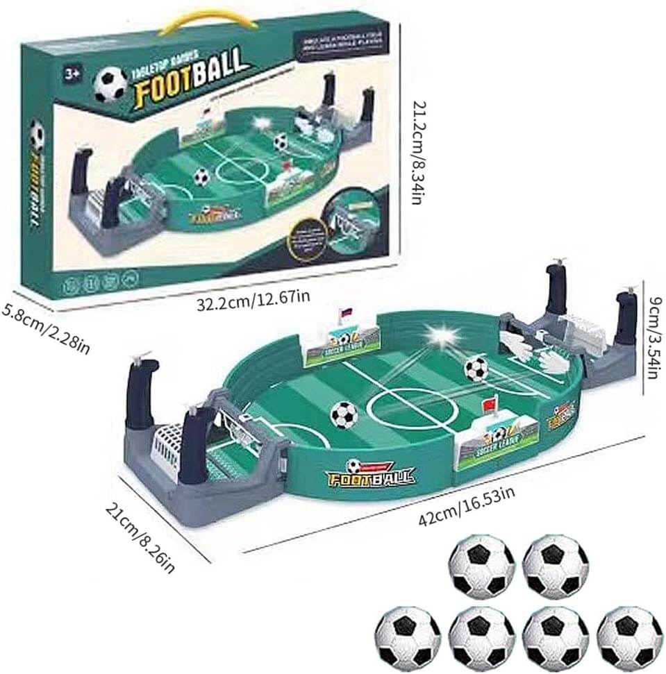 Miniatyr bordfotballspill for barn og familie. Innendørs moro, perfekt familiespill for alle aldre.