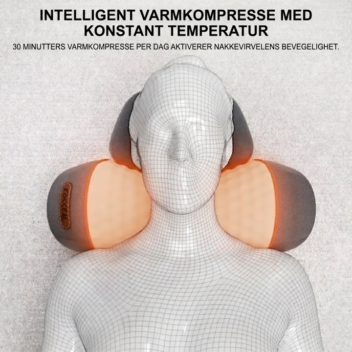 Nakkemassasjepute med beroligende varmeterapi og vibrasjon for dyp stressavlastning og velvære.