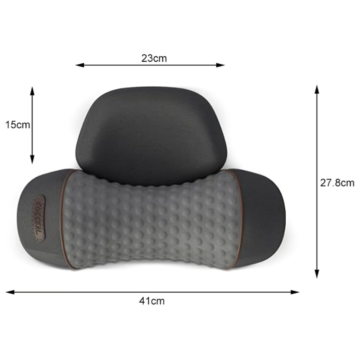 Nakkemassasjepute som lindrer nakkespenninger og stiv nakke med varme, vibrasjon og ergonomisk design.