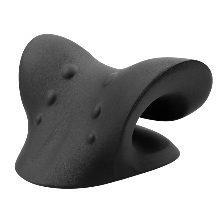 Ergonomisk nakkestrekker som gir smertelindring for nakkesmerter, stiv nakke og spenninger.