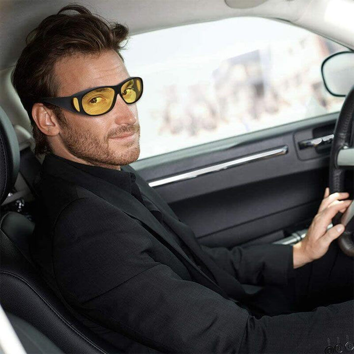 Stilige unisex kjørebriller med grå linser for dagsbruk, antirefleks for klar sikt.