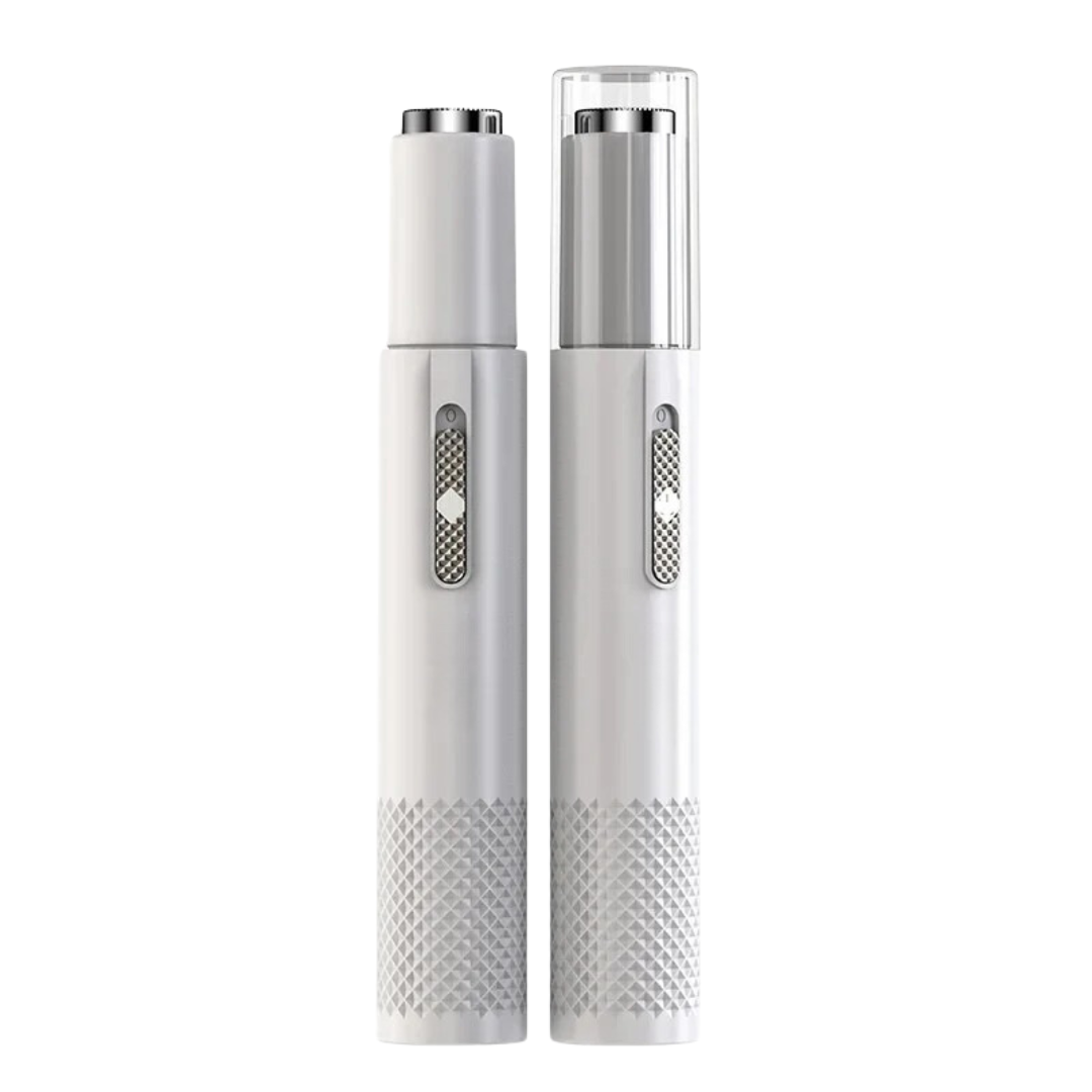 Moderne unisex ørehårtrimmer, oppladbar via USB, sikrer enkel og presis grooming hjemme eller borte.