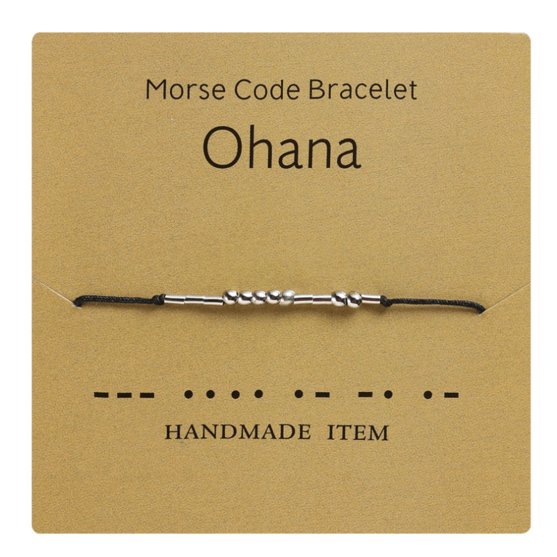 Diskret morsekode armbånd, unisex, et elegant symbol på vennskap.