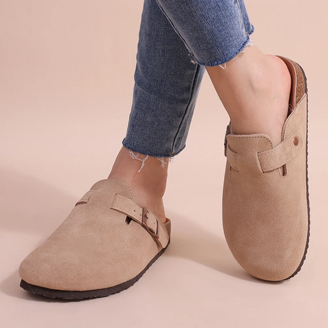 Ergonomiske damesandaler med myk fotstøtte, ideell for komfort og støtte hele dagen.