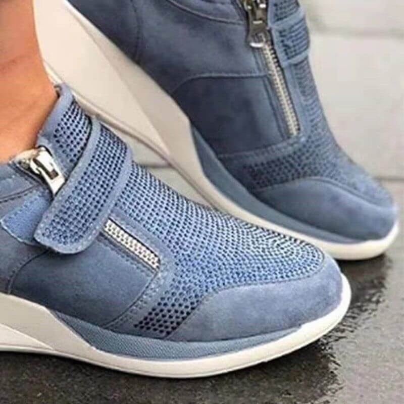 Designet for komfort: Kvinner sneakers med glidelås, ideelle for smertelindring.