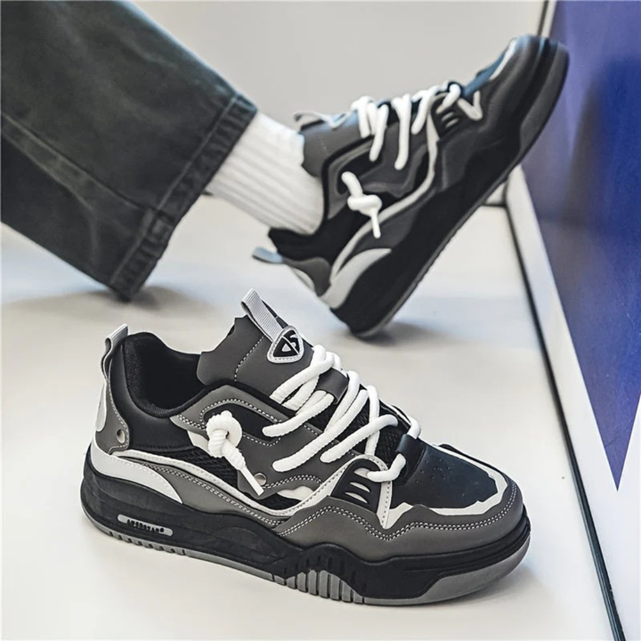 Flerfargede menns moderne sneakers, stilige og allsidige komfortsko for herre.