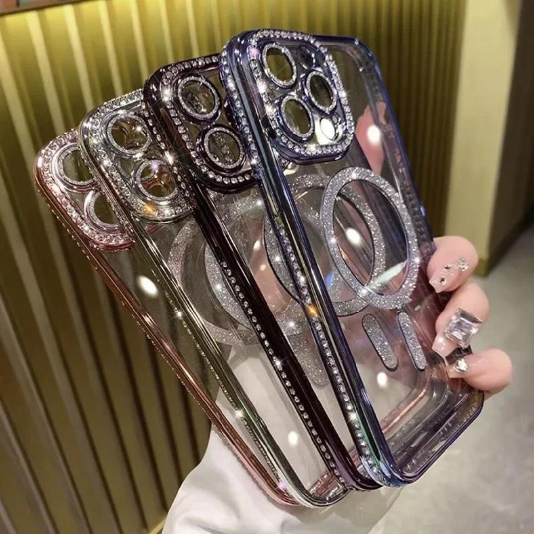 Eksklusiv glitrende diamant telefonveske for iPhone, ultimat luksus deksel og beskyttelse.