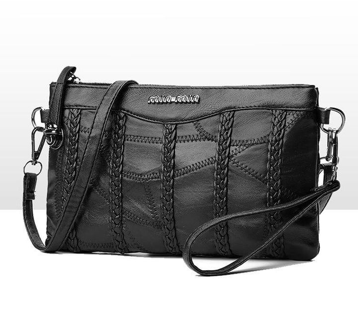 Allsidig kvinneveske: elegant clutch for fest og praktisk crossbody for hverdagsbruk.