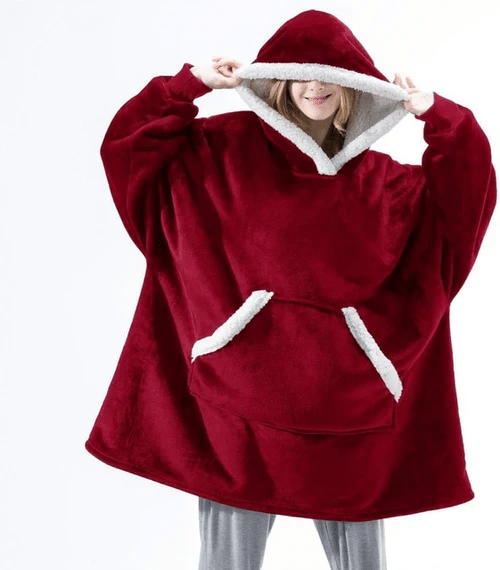 Unisex overdimensjonert hettegenser-teppe, den perfekte gave for vintermåneder og fritid.