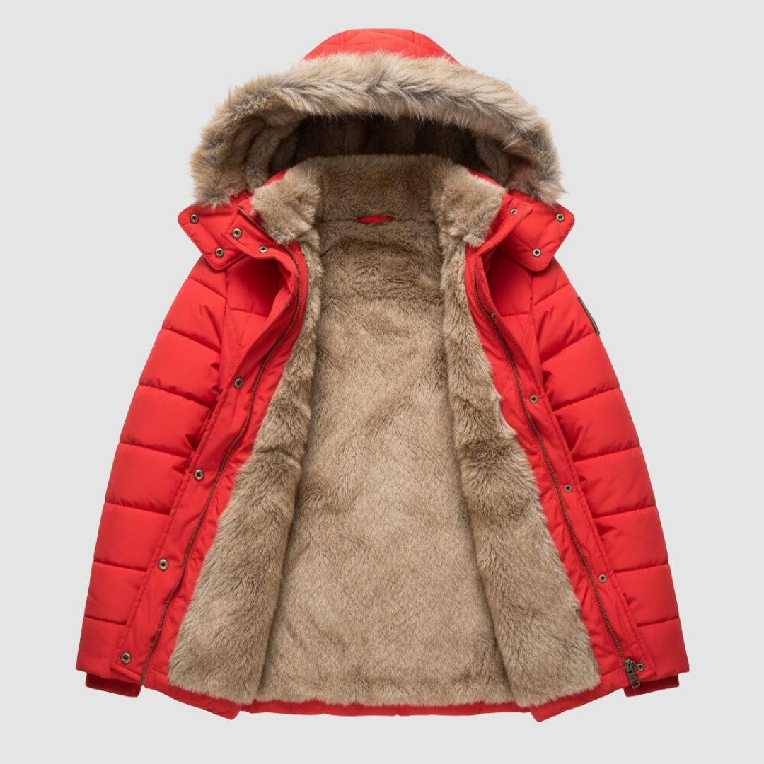 Trendy kvinners hettejakke, padded for optimal varme. Perfekt dameklær og yttertøy for vinter.