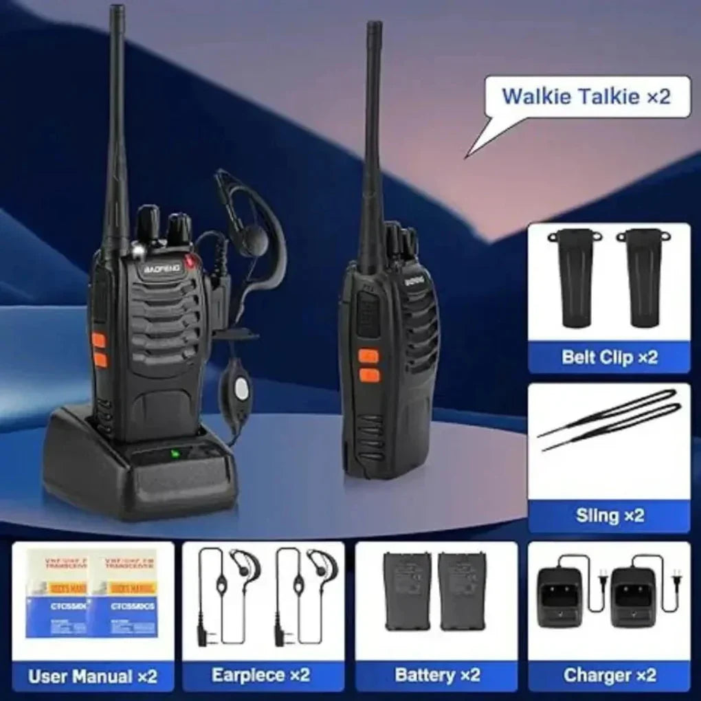 Høykvalitets bærbar walkie-talkie med USB-lading, optimal for alle utendørs eventyr og sikker kommunikasjon.