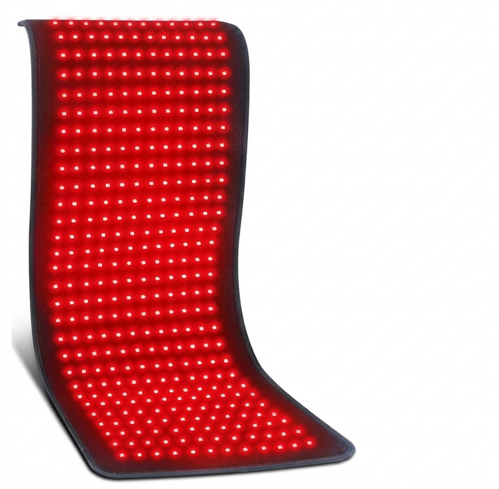 Unisex rødlysmatte med 360 LED for muskelavslapning og restitusjon. Ideell for lysterapi hjemme.