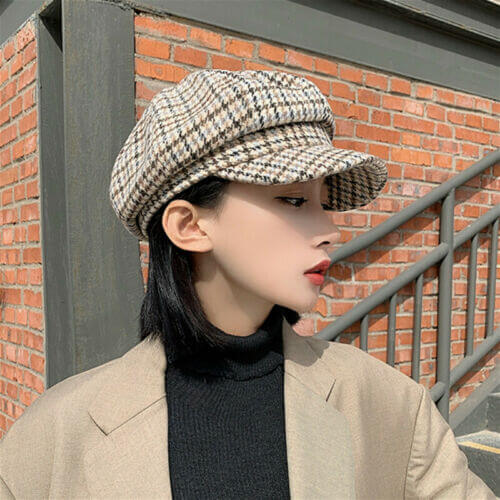 Unisex Boston Scally Cap i bomull, justerbar flatt kappe for komfort og stil.