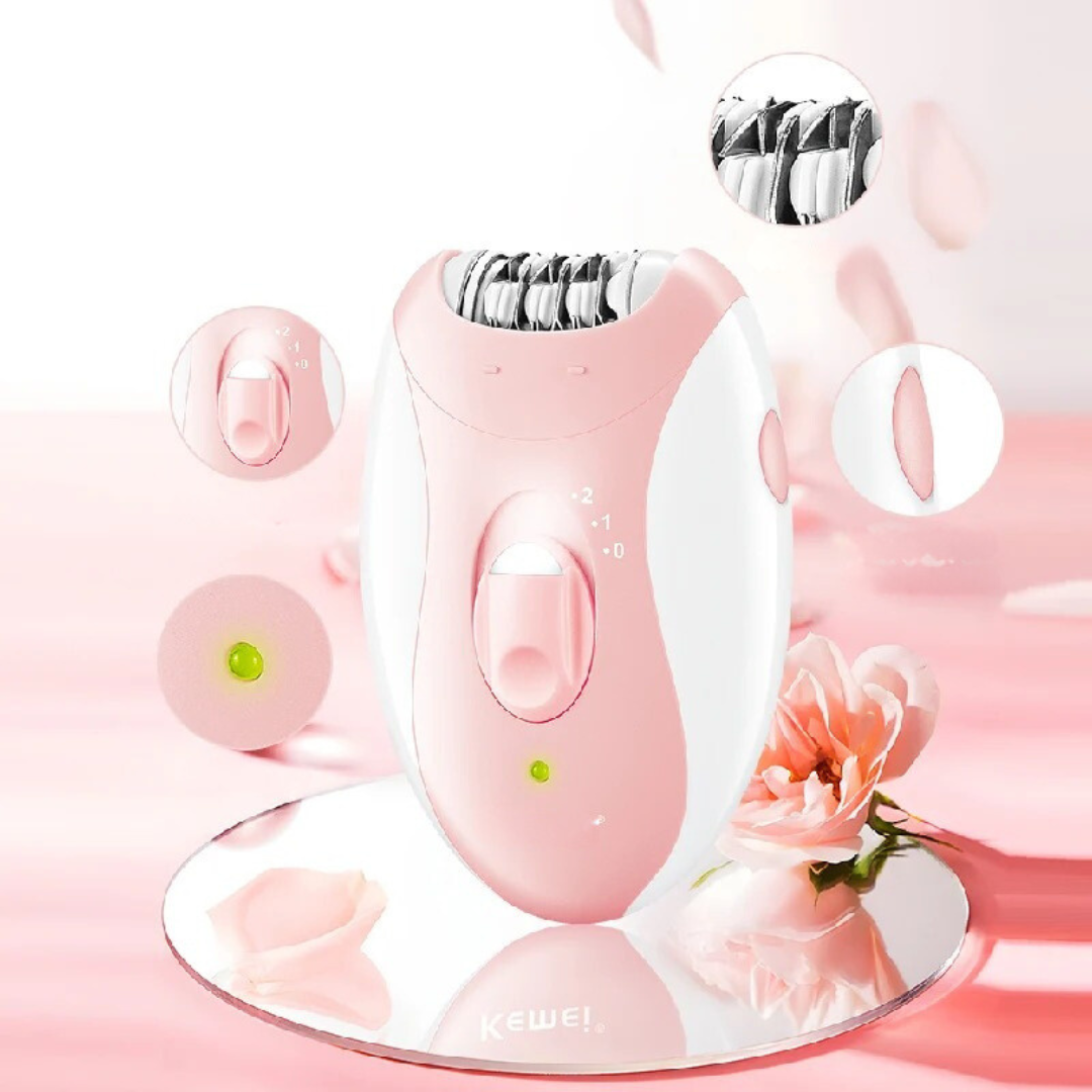 Reisevennlig, oppladbar epilator for kvinner, perfekt for glatt hud på farten og personlig pleie.