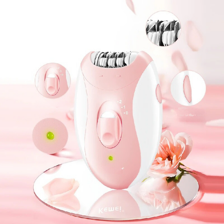 Reisevennlig, oppladbar epilator for kvinner, perfekt for glatt hud på farten og personlig pleie.