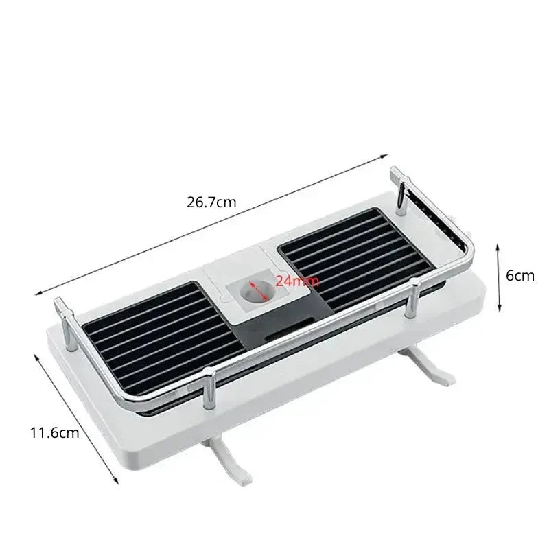 Hold badet ryddig med en plassbesparende dusjhylle i slitesterk ABS-plast.