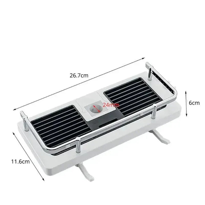 Hold badet ryddig med en plassbesparende dusjhylle i slitesterk ABS-plast.