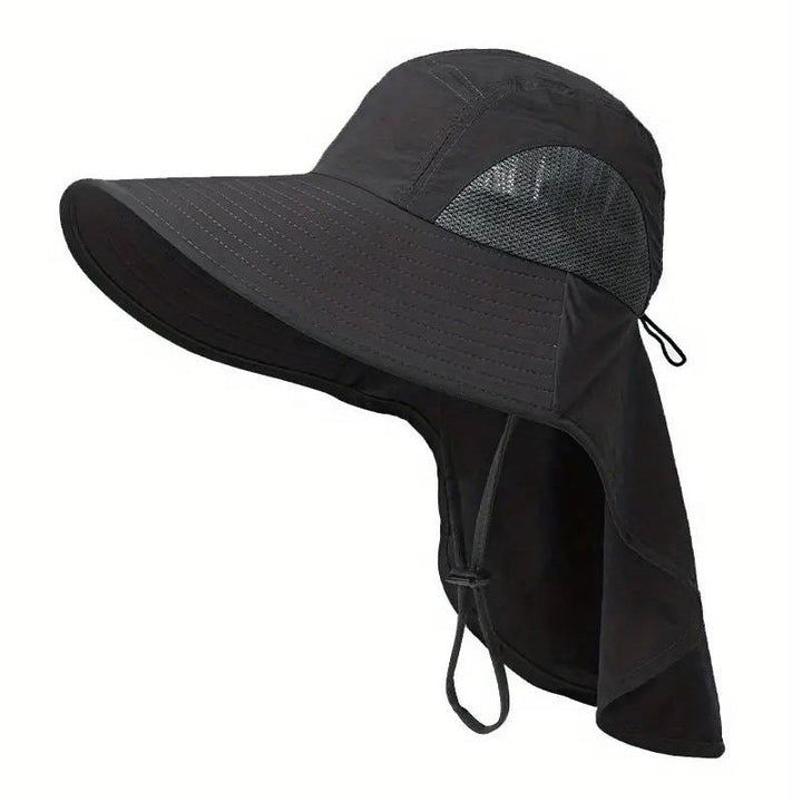 Funksjonell unisex campinghatt med pustende egenskaper. Essential for utvidet UV-beskyttelse.
