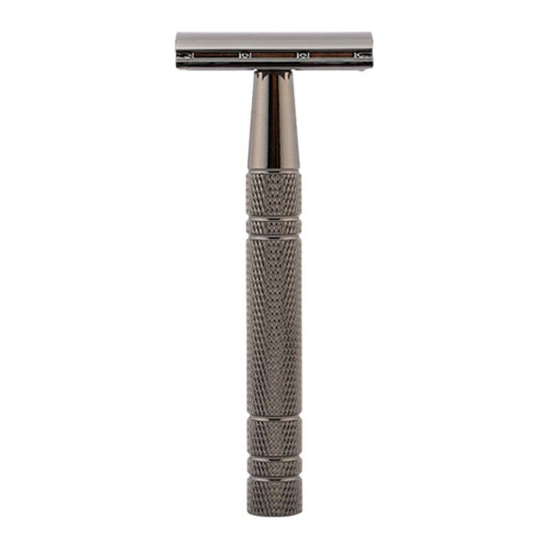 Barberhøvel i rustfritt stål, klassisk stil for menn; for perfekt grooming og tett barbering.