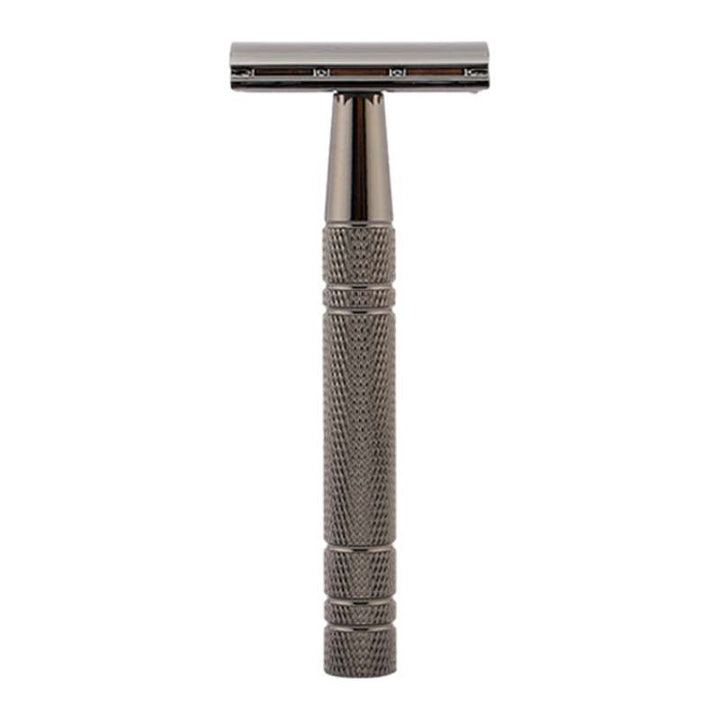 Barberhøvel i rustfritt stål, klassisk stil for menn; for perfekt grooming og tett barbering.