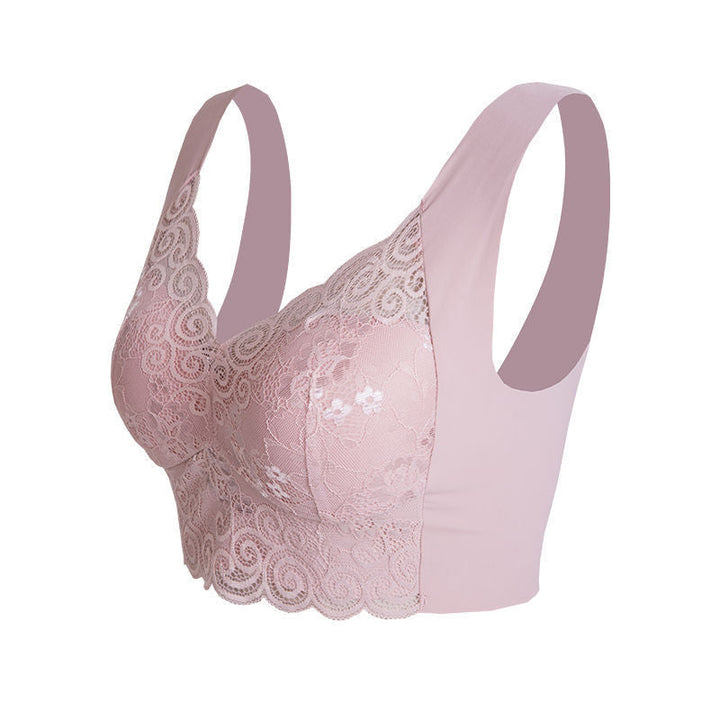 Trådløs push-up BH med delikate blonde detaljer, gir et feminint uttrykk.