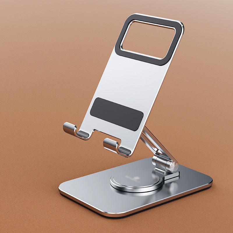 Bordstativ, nettbrettstativ, telefonholder, 360° justerbar, sammenleggbar aluminium for mobiltilbehør.