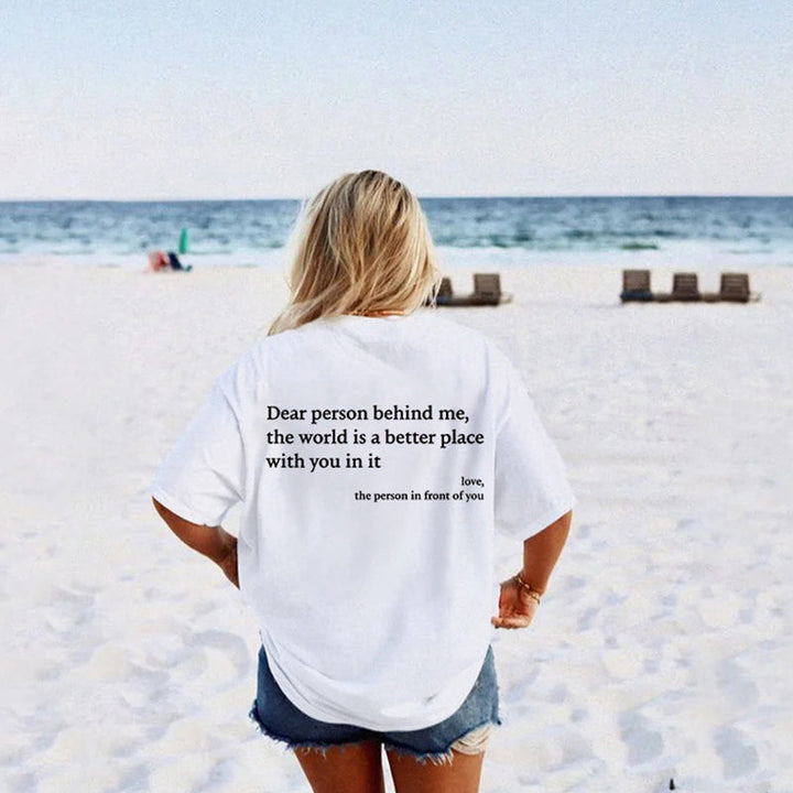 'You Are Enough' t-skjorte, ideell for kvinner som verdsetter velvære og komfort.