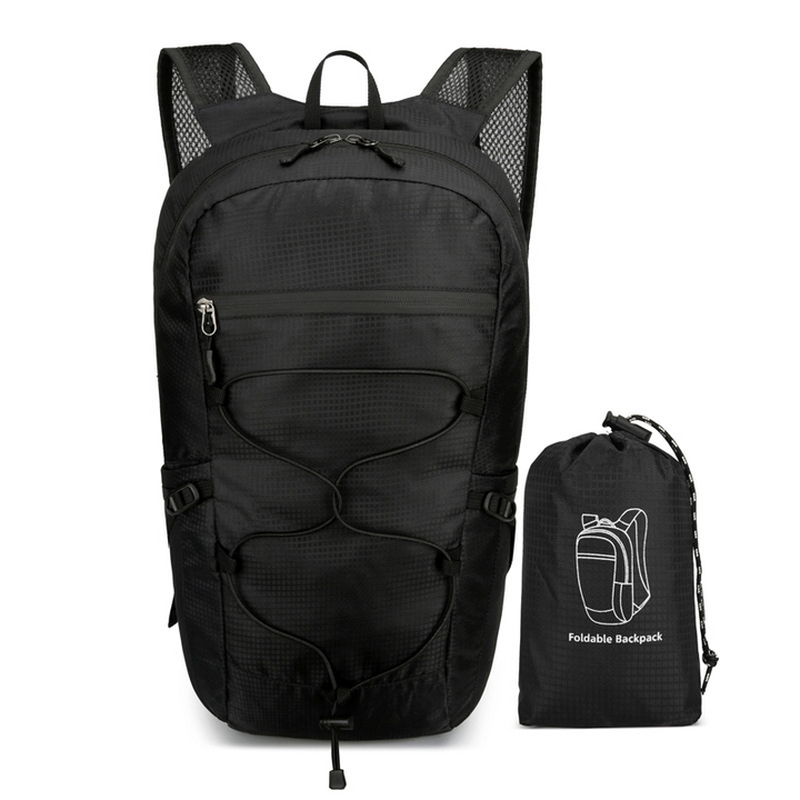 Elegant sammenleggbar ryggsekk, unisex, ideell for shopping og byferier.