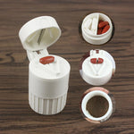 Hvite piller som er kuttet i to