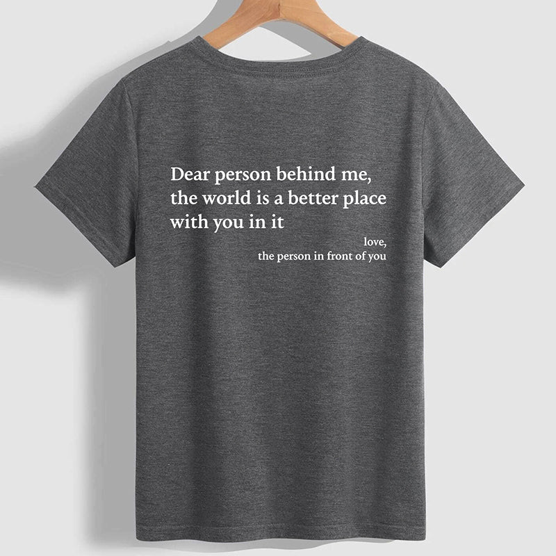 Elegant 'You Are Enough' t-skjorte, perfekt for kvinner som søker komfort og stil.