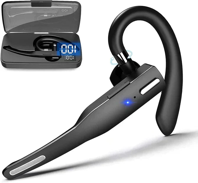 Komfortabelt Bluetooth headset for menn, ideelt for kontorbruk og handsfree samtaler. Trådløst.