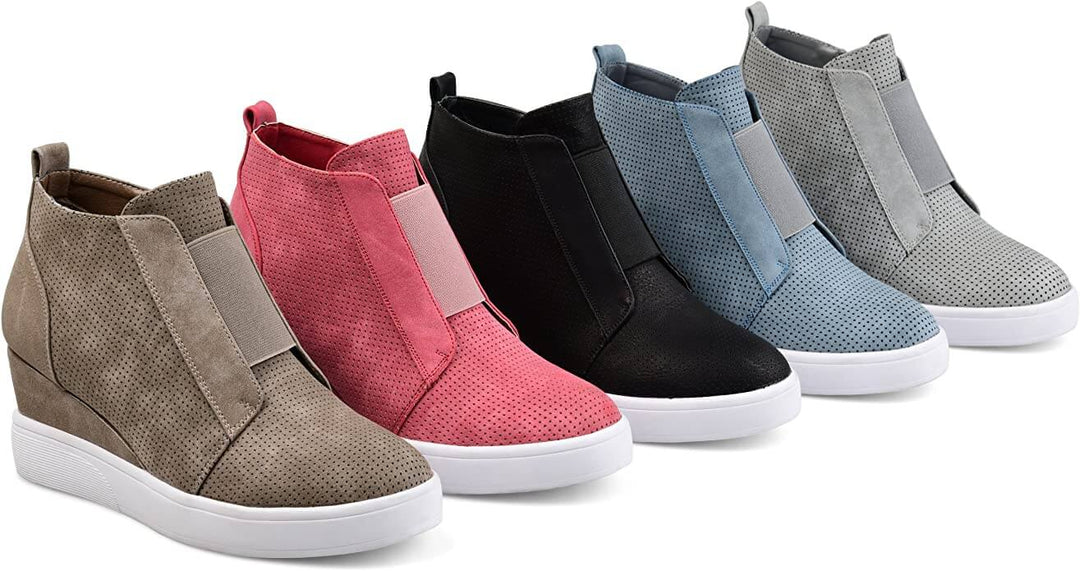 Stilfulle kile sneakers med praktisk glidelås, perfekt for moderne kvinner og mote.