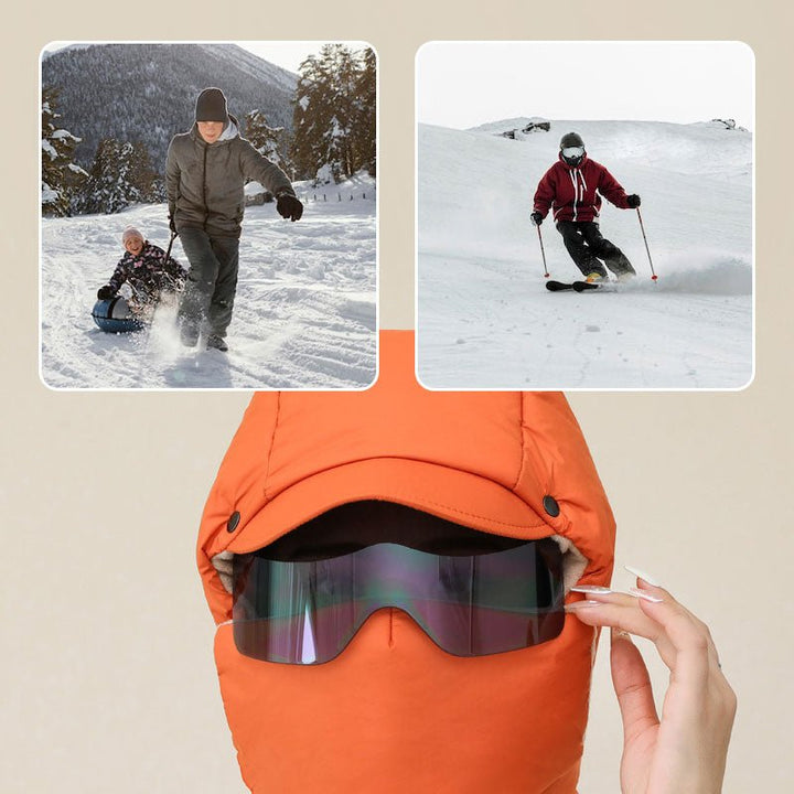 Slitesterk snowboardmaske med komfortabel passform, vindtett design og klare briller for fri sikt.