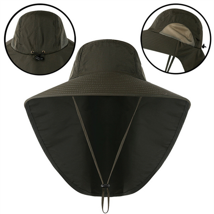 Justerbar UV-beskyttende damehatt, perfekt som strandhatt eller sommerhatt; et must for solbeskyttelse.