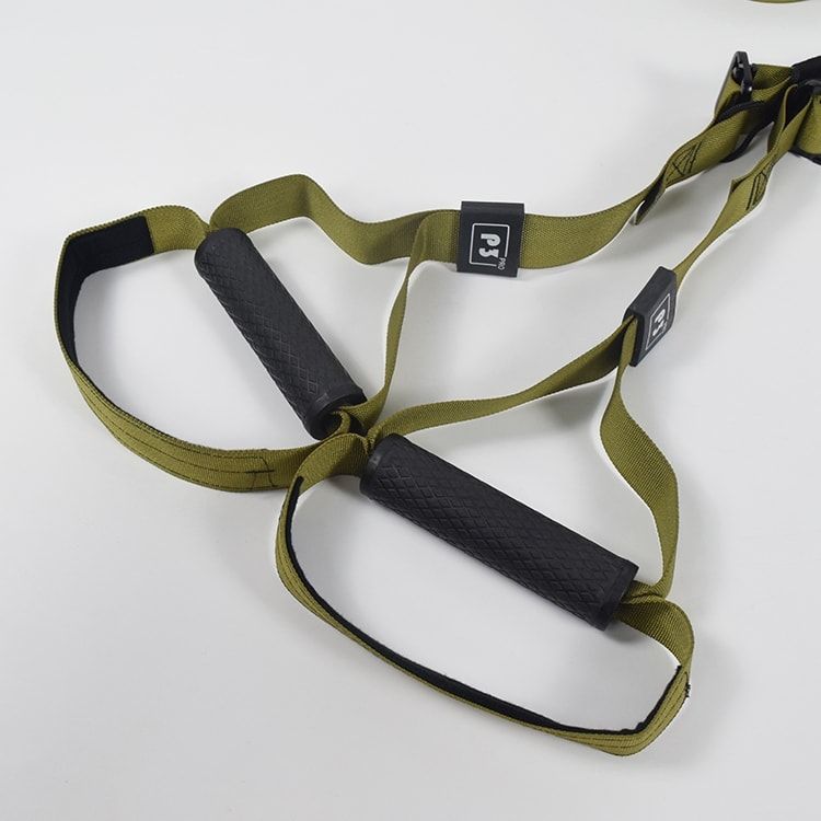 Detaljbilde av robust motstandstreningsbelte. Ergonomisk design for trygg og effektiv styrke- og kondisjonstrening.