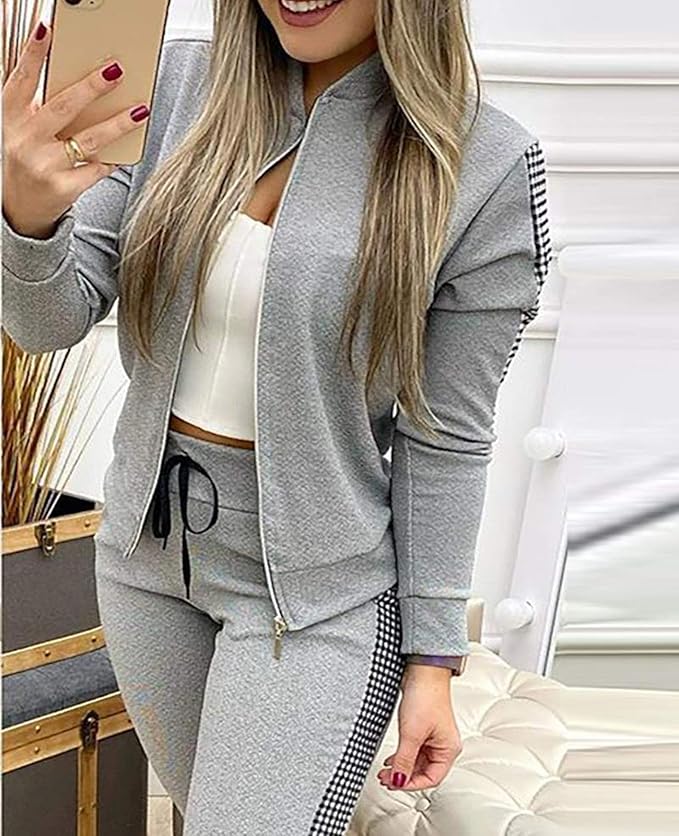 Trendy treningsdress for kvinner, allsidig fritidsantrekk som forener stil, komfort og praktisk design.