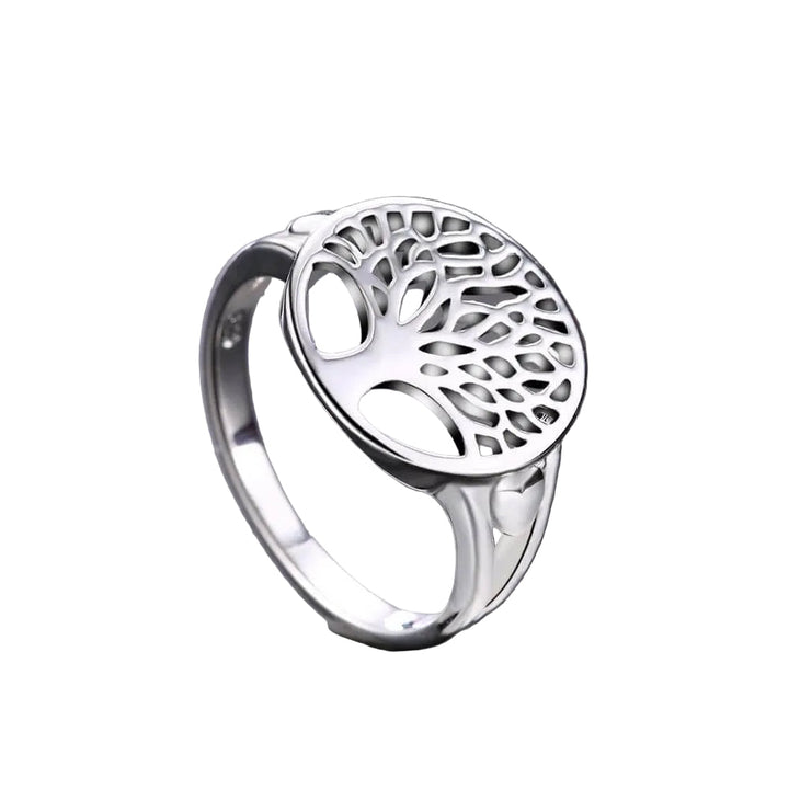 Detaljert Livets Tre ring i 925 sterling sølv, vakkert keltisk design, meningsfylt åndelig symbol.