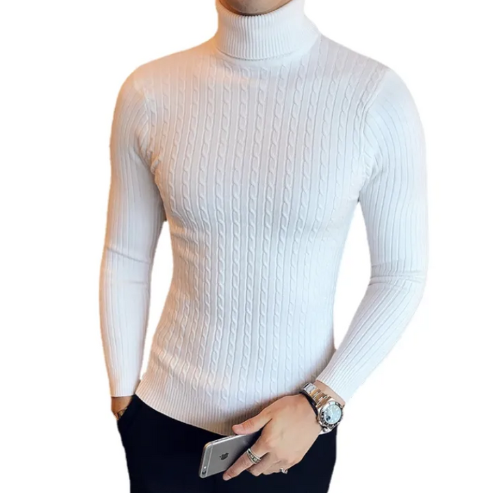 Stilfull slimfit rullehalsgenser til herre. Moderne genser for casual og pyntet look.