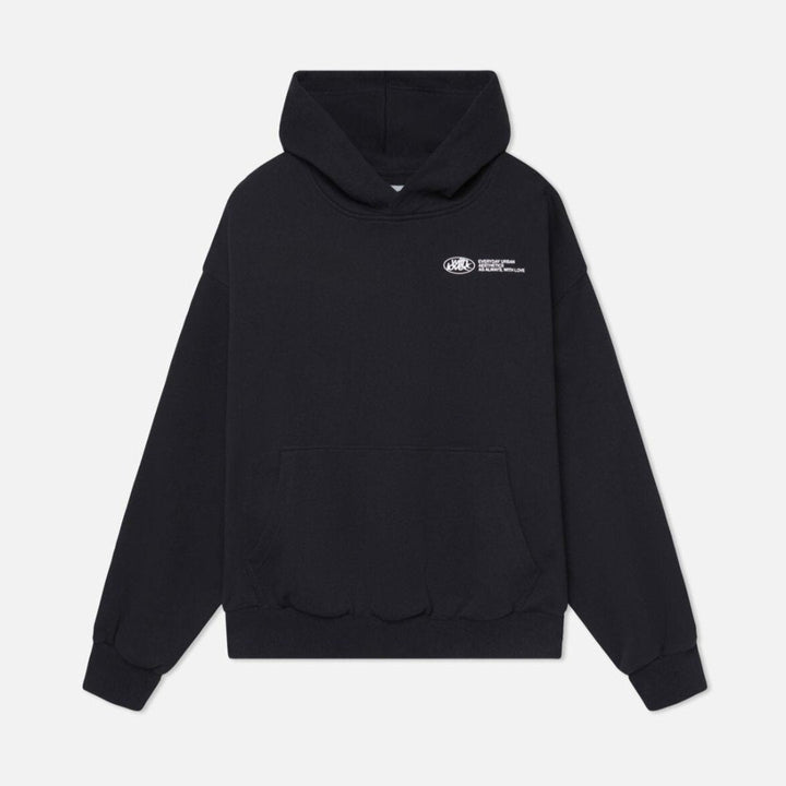 Myk, oversized unisex hettegenser med sjarmerende 'With Love'-trykk for ultimat komfort.