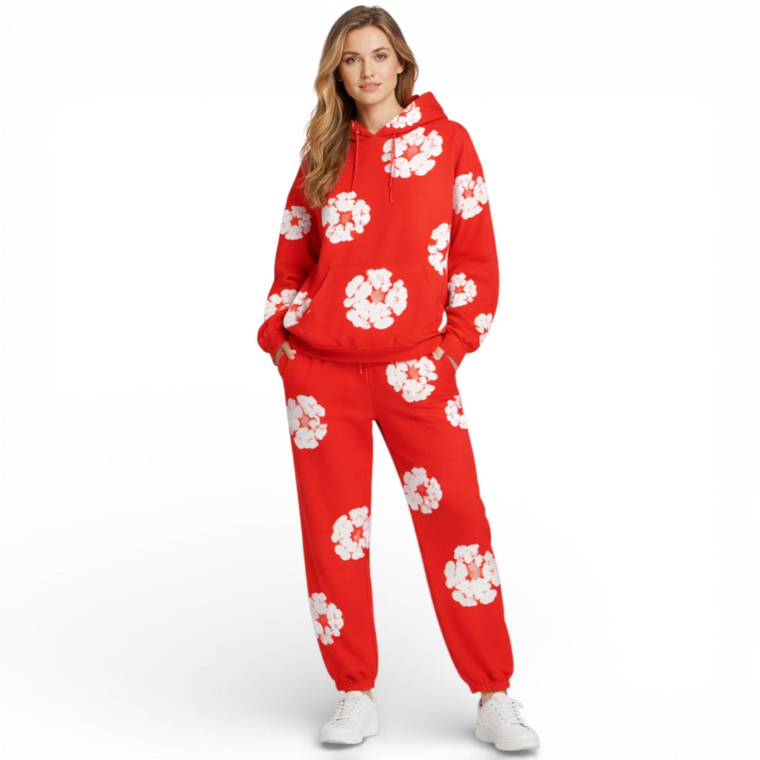 Unisex treningsdress sett for høst, komfortabel hettegenser og joggebukse.