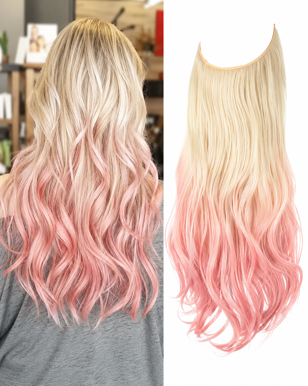 Usynlige hårforlengelser for enkel styling. Oppnå naturlig lengde og volum, perfekt for kvinner.