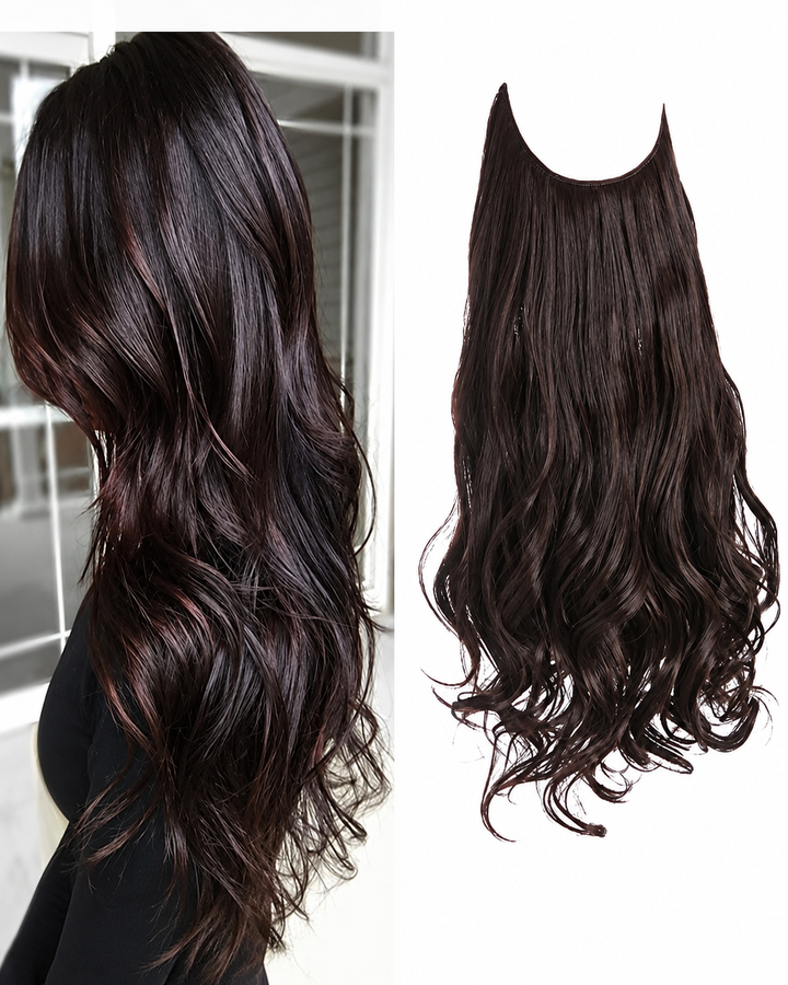 Trendy hårtilbehør: Usynlige hårforlengelser for kvinner. Naturlig lengde, volum og enkel styling.