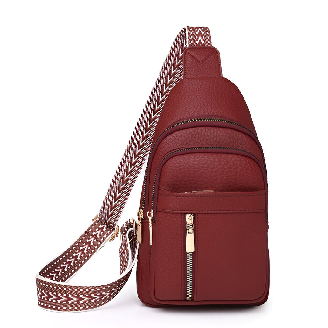 Stilig og sikker reiseveske i crossbody-design, beskytter verdisaker med tyverisikre funksjoner for aktive dager.
